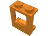 Деталь LEGO Window 1 x 2 x 2 Plane, Оранжевый