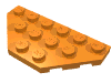 Деталь LEGO Пластина-клин 3 x 6, со срезанными углами, Оранжевый
