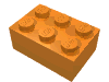 Деталь LEGO Кирпичик 2 x 3, Оранжевый