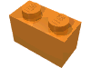 Деталь LEGO Кирпичик 1 x 2, Оранжевый