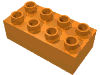 Деталь LEGO Кирпичик 2 x 4, Оранжевый