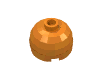 Деталь LEGO Brick, Round 2 x 2 Dome Top - Hollow Stud with Bottom Axle Holder x Shape + Orientation, Оранжевый