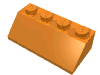 Деталь LEGO Скос 45° 2 x 4, Оранжевый