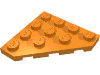 Деталь LEGO Пластина-клин 4 x 4, со срезанным углом, Оранжевый