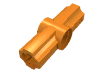 Деталь LEGO Technic Axle and Pin Connector Angled #2 - 180°, Оранжевый