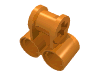 Набор LEGO Technic Axle and Pin Connector Perpendicular Double, Оранжевый