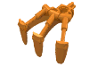 Деталь LEGO Bionicle Claw with Axle, Оранжевый