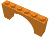 Набор LEGO Brick Arch 1 x 6 x 2 - Thick Top with Reinforced Underside, Оранжевый