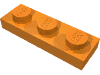 Деталь LEGO Пластина 1 x 3, Оранжевый