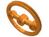 Деталь LEGO Technic, Steering Pulley Large, Оранжевый