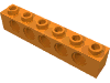 Деталь LEGO Кирпичик Technic 1 x 6, Оранжевый