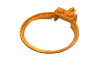 Деталь LEGO Sports Hoop with 2 Studs and Axle, Оранжевый