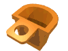Деталь LEGO Minifig Basket [D Style with Neck Bracket], Оранжевый