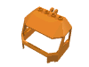 Деталь LEGO Windscreen 4 x 6 x 4 Cab with Hinge and 1 x 4 Bottom Cutout, Оранжевый