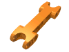 Деталь LEGO Technic, Axle and Pin Connector 2 x 7 with Two Ball Joint Sockets, Оранжевый