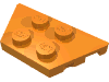 Деталь LEGO Пластина-клин 2 x 4, Оранжевый