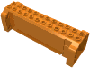 Деталь LEGO Crane Section 4 x 12 x 3 with 8 Pin Holes, Оранжевый