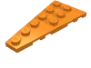 Деталь LEGO Пластина-клин левая 6 x 3, Оранжевый