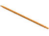 Деталь LEGO Flexible Ribbed Hose 8mm ends 19L, Оранжевый