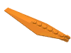 Деталь LEGO Hinge Plate 1 x 12 with Angled Side Extensions and Tapered Ends, Оранжевый