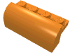Деталь LEGO Кирпичик 2 x 4 x 1 1/3, с изогнутым верхом, Оранжевый