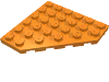 Деталь LEGO Пластина-клин 6 x 6, со срезанным углом, Оранжевый