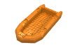 Деталь LEGO Boat, Rubber Raft - Large, Оранжевый