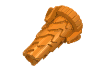 Деталь LEGO Cone Jagged - Power Miners Drill, Оранжевый