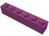 Деталь LEGO Кирпичик 1 x 6, Пурпурный