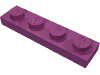 Деталь LEGO Пластина 1 x 4, Пурпурный