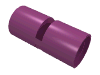 Набор LEGO Technic Pin Connector Round [Slotted], Пурпурный