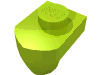 Деталь LEGO Plate Special 1 x 1 with Vertical Tooth, Лайм