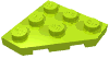 Деталь LEGO Пластина-клин 3 x 3, со срезанным углом, Лайм