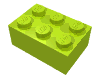 Деталь LEGO Кирпичик 2 x 3, Лайм