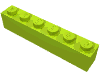 Деталь LEGO Кирпичик 1 x 6, Лайм