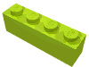 Деталь LEGO Кирпичик 1 x 4, Лайм