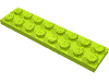 Деталь LEGO Пластина 2 x 8, Лайм