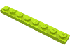 Деталь LEGO Пластина 1 x 8, Лайм
