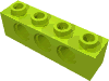 Деталь LEGO Кирпичик Technic 1 x 4, Лайм