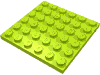 Деталь LEGO Пластина 6 x 6, Лайм