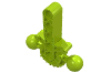 Деталь LEGO Bionicle Hips / Lower Torso with 2 Ball Joints and 7 Tooth Half Gear, Лайм