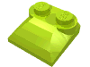 Деталь LEGO Brick Curved 2 x 2 x 2/3 Two Studs, Curved Slope End, Лайм