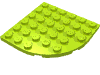 Деталь LEGO Пластина круглая угловая 6 x 6, Лайм