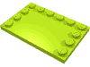 Деталь LEGO Плитка специальная 4 x 6, со штырьками на рёбрах, Лайм