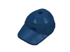 Деталь LEGO Minifig Cap - Short Curved Bill with Seams and Hole on Top, Темно-синий