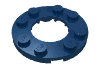 Деталь LEGO Plate, Round 4 x 4 with 2 x 2 Hole, Темно-синий