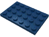 Деталь LEGO Пластина 4 x 6, Темно-синий