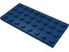 Набор LEGO Plate 4 x 8, Темно-синий