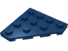 Деталь LEGO Пластина-клин 4 x 4, со срезанным углом, Темно-синий