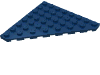 Деталь LEGO Пластина-клин 8 x 8, со срезанным углом, Темно-синий